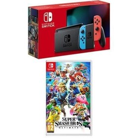 Resim Switch Konsol Neon Red Blue + Super Smash Bros Ultımate Switch Oyun 