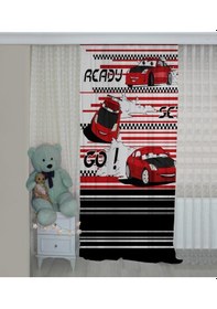 Resim Bebişim Arabalı Bi155 Çift Kanat Çocuk Odası Fon Perde 
