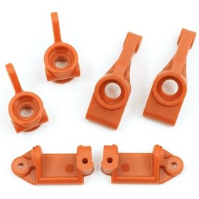 Resim Suofeng Trax4 Slash 2wd Vxl Rc Araba Alüminyum On Direksiyon Dirsekli, Arka Eksen Ve C Kolu Donanımı Yükseltme Seti Turuncu 