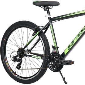 Resim SARİSSA BİSİKLET Sarissa Moon 26" Jant MTB Ön Amortisörlü Shimano 21 Vites V Fren Dağ Bisikleti Siyah Yeşil 