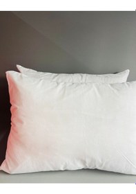 Resim Pamuklu 10 Adet Beyaz Yastık Kılıfı İç Astar Fermuarlı 