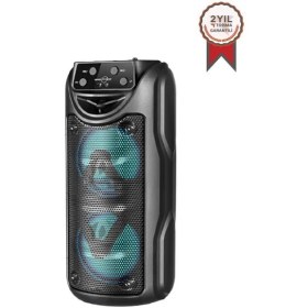 Resim Torima GTS-1558 3" RGB Ledli Taşınabilir Bluetooth Parti Hoparlörü 