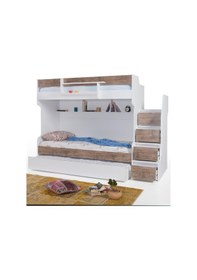 Resim Setaymobilya Cesur Ceviz Ranza + 2 Adet Comfort Yatak, Setay Genç Odasi 