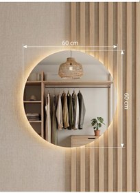 Resim Robin Home Led Aynalı Şifonyer 5 Çekmece Ahşap Ayaklı Sepet-beyaz 