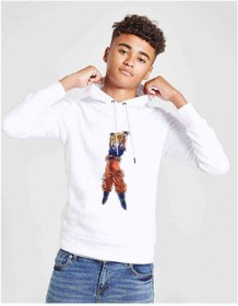 Resim Anime Dragon Ball Baskılı Unisex Çocuk Kapüşonlu Beyaz Sweatshir (529026020) 