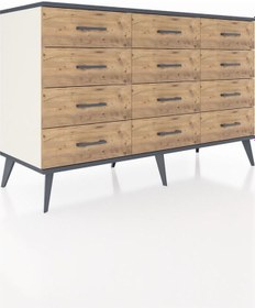 Resim Hyperion Konsol 12 Çekmeceli 132x44x83 Aytaşı-çam Çam 