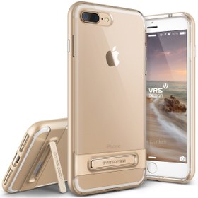 Resim VRS Design iPhone 8 Plus / 7 Plus Crystal Bumper Kılıf Shine Gold 