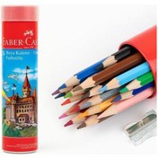 Resim Faber-Castell Tam Boy Kuru Boya 24 Renk Metal Tüp Kalemtraş Hediyeli 5173 116524 