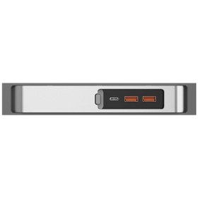 Resim Tesla Model 3/y Araç İçin Usb-c/tip-c+2 Usb 3.0 Bağlantı Noktası Yerleştirme İstasyonu Hub Gümüş 