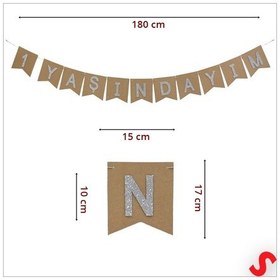 Resim 1 Yaşımdayım Kraft Banner - 180 Cm 0-99 