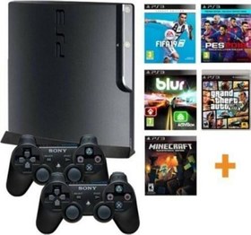 Resim Playstation 3 Slim 320 Gb + 2 Orijinal Kol + 30 Oyun 