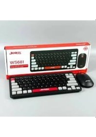 Resim Jedel Ws681 Wireles Mini Klavye Mouse Combo 800-1200-1600 Dpı 1 Aa Battery 3 Million Times Switch Optik 