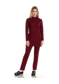 Resim Bordo Soft Likra Tesettür Takım 