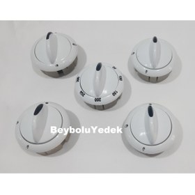 Resim FullYedek 9311 Arçelik Fırın Ocak Düğme 5 Li Takım , Geçme Kısmı Dar 