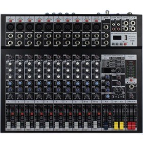 Resim Biema Mx-12T 10 Kanal Profesyonel Efektli Deck Mixer 