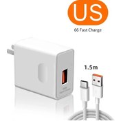 Resim Usb Şarj Aleti 66 W Süper Hızlı Şarj Hızlı Şarj Qc3.0 İphone Uyumlu 16 Pro Max Huawei Us 1.5m 6a Cable ' Beyaz 