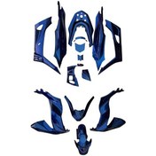 Resim Honda Pcx 2021 - 2024 Uyumlu Komple Kaporta Seti Bukalemun Mavi Çok Renkli 