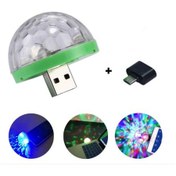 Resim Sese Duyarlı Mini Sihirli Disko Topu 4W LED Usb Andoid Mikrofon U 