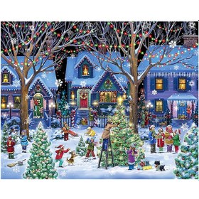 Resim Singree "1000 Parçalı Noel Temalı Yapboz - Ailece Eğlenceli Ve Dayanıklı Kağıt Puzzle" 