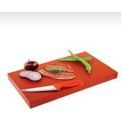 Resim Türkay Polietilen Kesim Tahtası Et Meyve Kesme Levhası 50x30x4 Cm Kırmızı 