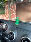 Resim 3dbaydesign Altın Zincirli Sallanan Ördek Yeni Trend Dikiz Ayna Süsü (yeşil Kahverengi ) 