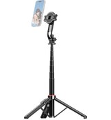 Resim Geeksen "130cm Uzatılabilir Selfie Çubuğu Tripod - Manyetik Klipsli, Bluetooth Kumandalı, Taşınabilir" 