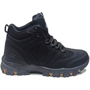 Resim 2164 Erkek Siyah Trekking Outdoor Kalın Taban Spor Kışlık Günlük Yarım Postal Bot 