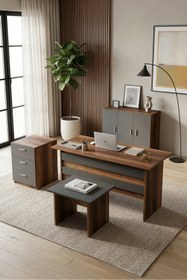 Resim Yurudesign Vario ABCE Ofis Büro Masa Takımı Barok-Antrasit 