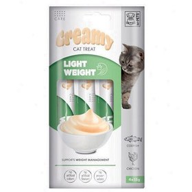 Resim M-Pets Light Weight Kilo Kontrol Creamy Kedi Ödülü 4x15 Gr 