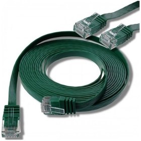 Resim Irenis CAT6 Kablo Yassı Ethernet Network Lan Ağ İnternet Kablosu 3 M Yeşil 