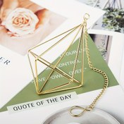 Resim 1 adet Geometrik Elmas Metal Vazo Kolye - Ev Dekoru için Modern Duvar Askısı, Çiçek Saksı Depolama Rafı, Yatak Odası, Yurt, Ofis Alanı, Çiçek Saksı Tutucu için İdeal | Modern Duvar Sanatı | Dayanıklı Metal, Metal Duvar Sanatı Dekoru 