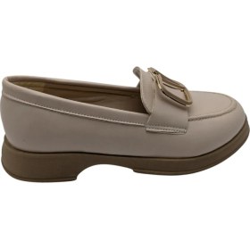 Resim Çiğdem Kundura Eleganza Sole Kadın Suni Deri Loafer - Eleganza Sole - Vizon - 40 