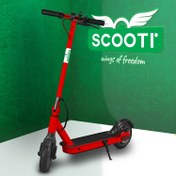 Resim SC33R Kırmızı Katlanabilir Farlı Elektrikli Scooter 