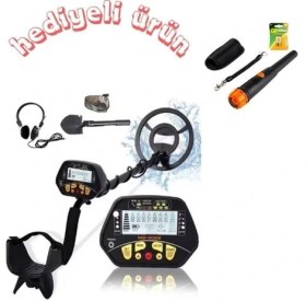 Resim Md 3028 Pro Son Versiyon Define Altın Metal Dedektörü - Md 720 Pointer Hediyeli 