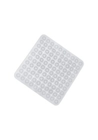 Resim Mainshop 2 Adet Kare Masajlı Vantuzlu Yapışır Silikon Banyo & Duş Kaydırmazı & Küvet Paspası 54x54 Cm M-150 Beyaz 