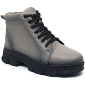 Resim Taşpınar %100 Hakiki Deri Kadın Kışlık Günlük Fermuarlı Sneaker Bot 36-41 Vizon 