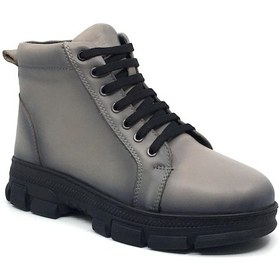 Resim Taşpınar %100 Hakiki Deri Kadın Kışlık Günlük Fermuarlı Sneaker Bot 36-41 Vizon 