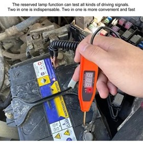 Resim Aesco Huıop Elektrikçi Araçları, 5-32V Voltaj Test Cihazı LCD Dijital Ekran Elektrik Devresi Test Cihazı Voltaj Güç Test Kalem Prob Dedektörü Otomotiv Tarama Aracı 