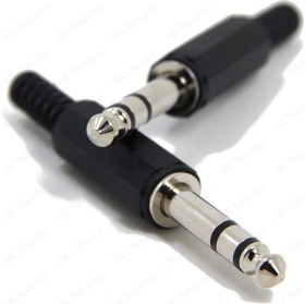 Resim 6.35MM 1/4 Inç Stereo Trs Erkek Fiş Lehim Tipi Plastik Konnektör 