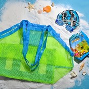 Resim Ekstra Büyük Mesh Plaj Tote Çantası - Kumdan Koruyucu, Temizlemesi Kolay, Havlular, Oyuncaklar ve Market Ürünleri İçin İdeal - Gençler, Pazarlar, Piknikler, Kamp ve Yürüyüşler İçin Mükemmel, Plaj Ba 