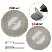 Resim 3 Adet Elmas Kesme Diskleri, Taşlama Tekerlekleri, Zımpara Levhaları, Elektrikli Taşlama Makineleri için Yapay Yeşim Dilimleri, Takı Yapımı ve DIY El İşleri (Parçalı/Sürekli Kenar) 