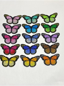 Resim karantuhafiye Kelebek Arma / Ütü İle Yapışan Arma / 8 cm /B126/ 