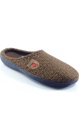 Resim Gezer Kışlık Erkek Ev Terliği Kahverengi - 12673 