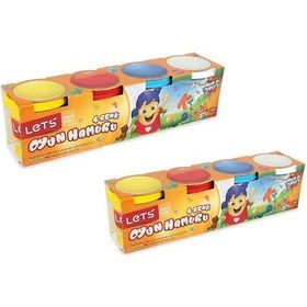 Resim 2 Adet Lets 4 Renk Oyun Hamuru Toplam 8 Hamur 