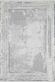 Resim Beyaz Gri Modern Yunan Anahtar Halı - SH1983BG - 100x200cm 