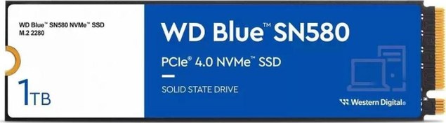 Resim 1TB Blue SN580 WDS100T3B0E 4150-4150MB-s M.2 NVMe GEN4 SSD Disk Western Digital