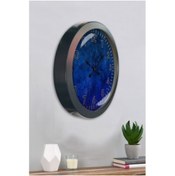 Resim Bahat Salon Ofis Duvar Saati Gri Metal Çerçeve 36 Cm 
