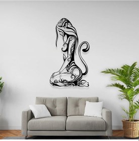 Resim Lazer Kesim Tablo Kedi Kadın Metal Tablo Tasarımı 