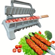 Resim 1 adet, Pratik Kebap Yapıcı, Tek Sıralı Plastik Şiş Kalıbı, Yiyecek Güvenli ve Taşınabilir, Zahmetsiz Mangal İçin, Mutfak Malzemeleri, Mutfak Aksesuarları 