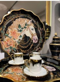 Resim Royking Horse 2 Li Yuvarlak Tepsi 39x4-34x4 Cm Fx 013 